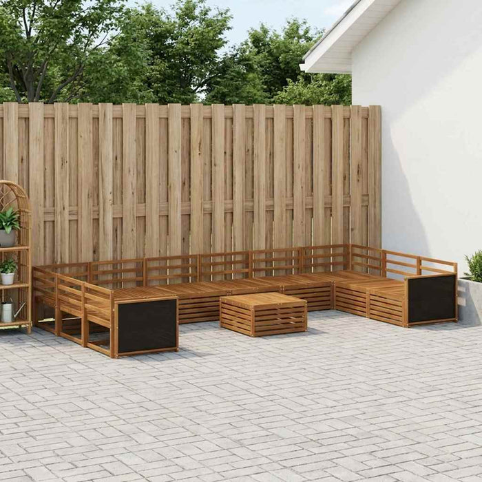 Seturi de canapele 11 pcs Lemn Solid de Acacia WALTI