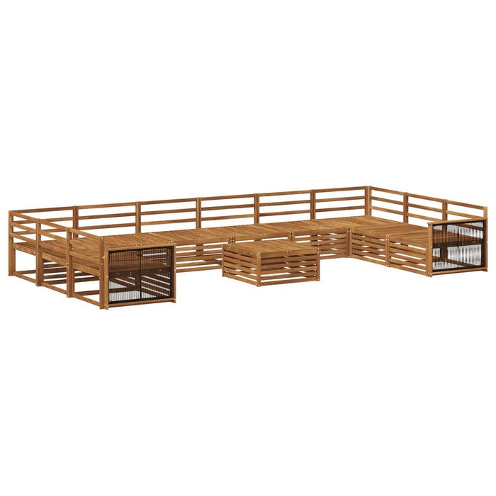 Seturi de canapele 11 pcs Lemn Solid de Acacia WALTI