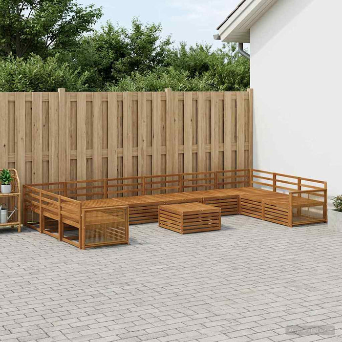 Seturi de canapele 11 pcs Lemn Solid de Acacia WALTI