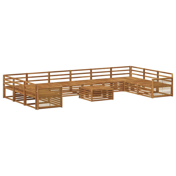 Seturi de canapele 11 pcs Lemn Solid de Acacia WALTI