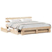 Cadru de pat cu sertar cu headboard cu depozitare Maro 200 x 200 cm Lemn de brad solid - WALTI WALTI