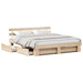 Cadru de pat cu sertar cu headboard cu depozitare Maro 200 x 200 cm Lemn de brad solid - WALTI WALTI
