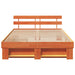 Cadru de pat cu sertar cu headboard cu depozitare Maro ceruit 150 x 200 cm Lemn masiv - WALTI WALTI