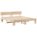 Cadru de pat cu headboard Maro 200 x 200 cm Lemn de brad solid - WALTI WALTI