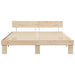 Cadru de pat cu headboard Maro 200 x 200 cm Lemn de brad solid - WALTI WALTI