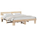 Cadru de pat cu headboard Maro 200 x 200 cm Lemn de brad solid - WALTI WALTI