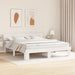 Cadru de pat cu headboard Alb 200 x 200 cm Lemn - WALTI WALTI