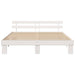 Cadru de pat cu headboard Alb 200 x 200 cm Lemn - WALTI WALTI