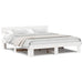 Cadru de pat cu headboard Alb 200 x 200 cm Lemn - WALTI WALTI