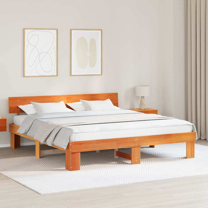 Cadru de pat Maro ceruit 200 x 200 cm Lemn de brad solid - WALTI WALTI