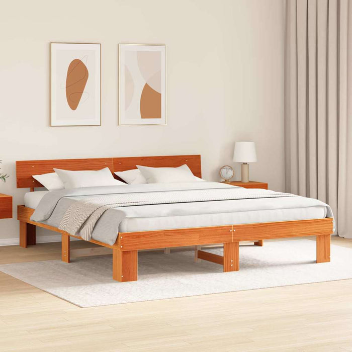 Cadru de pat Maro ceruit 200 x 200 cm Lemn de brad solid - WALTI WALTI