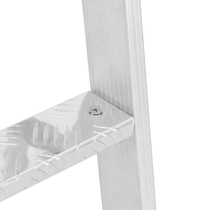 Scară de doc cu 4 trepte Argintiu 58 x 77 x 166 cm Aluminiu - WALTI WALTI
