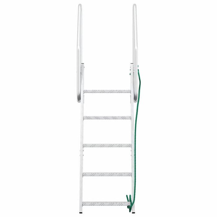 Scară de doc cu 5 trepte Argintiu 58 x 77 x 191 cm Aluminiu - WALTI WALTI