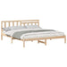 Cadru de pat cu headboard Maro 200 x 200 cm Lemn de pin masiv - WALTI WALTI