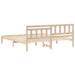 Cadru de pat cu headboard Maro 200 x 200 cm Lemn de pin masiv - WALTI WALTI