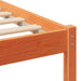 Cadru de pat Maroniu cerat 200 x 200 cm Lemn de pin masiv - WALTI WALTI