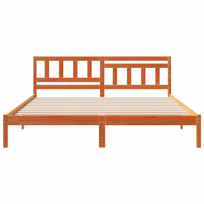 Cadru de pat Maroniu cerat 200 x 200 cm Lemn de pin masiv - WALTI WALTI