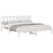 Cadru de pat cu headboard Alb 180 x 200 cm Lemn de pin masiv - WALTI WALTI
