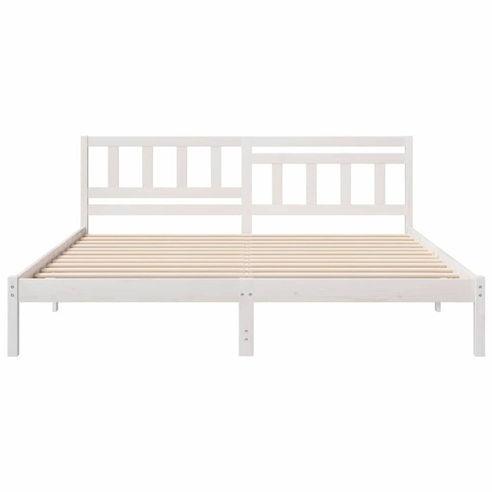 Cadru de pat cu headboard Alb 180 x 200 cm Lemn de pin masiv - WALTI WALTI
