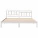 Cadru de pat cu headboard Alb 180 x 200 cm Lemn de pin masiv - WALTI WALTI