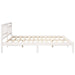 Cadru de pat cu headboard Alb 180 x 200 cm Lemn de pin masiv - WALTI WALTI