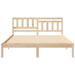 Cadru de pat cu headboard Maro 160 x 200 cm Lemn de pin masiv - WALTI WALTI