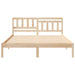 Cadru de pat cu headboard Maro 140 x 200 cm Lemn de pin masiv - WALTI WALTI