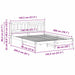 Cadru de pat cu headboard Maro 140 x 200 cm Lemn de pin masiv - WALTI WALTI