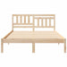 Cadru de pat cu headboard Maro 140 x 190 cm Lemn de pin masiv - WALTI WALTI