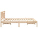 Cadru de pat cu headboard Maro 140 x 190 cm Lemn de pin masiv - WALTI WALTI