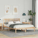 Cadru de pat cu headboard Maro 135 x 190 cm Lemn de pin masiv - WALTI WALTI