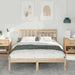 Cadru de pat cu headboard Maro 135 x 190 cm Lemn de pin masiv - WALTI WALTI