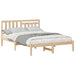 Cadru de pat cu headboard Maro 135 x 190 cm Lemn de pin masiv - WALTI WALTI