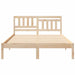 Cadru de pat cu headboard Maro 135 x 190 cm Lemn de pin masiv - WALTI WALTI