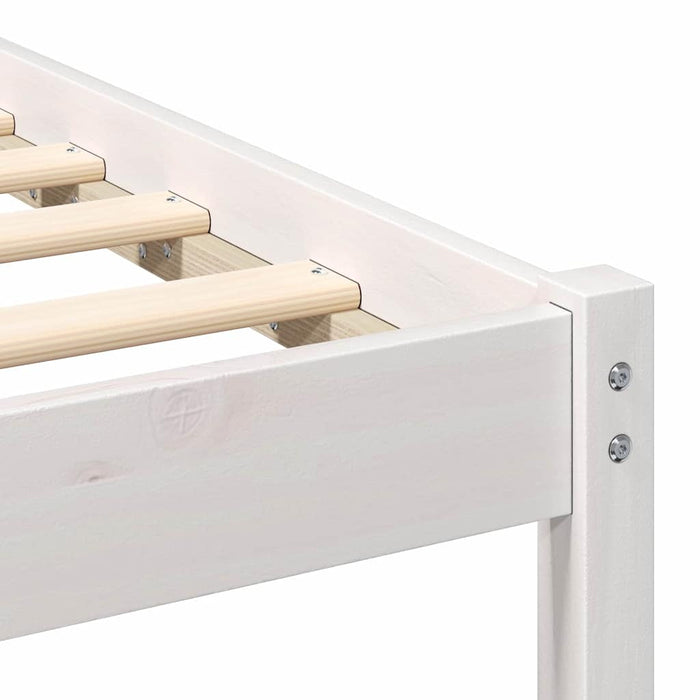 Cadru de pat cu headboard Alb 80 x 200 cm Lemn de pin masiv - WALTI WALTI