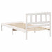 Cadru de pat cu headboard Alb 90 x 200 cm Lemn de pin masiv - WALTI WALTI