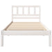 Cadru de pat cu headboard Alb 90 x 200 cm Lemn de pin masiv - WALTI WALTI