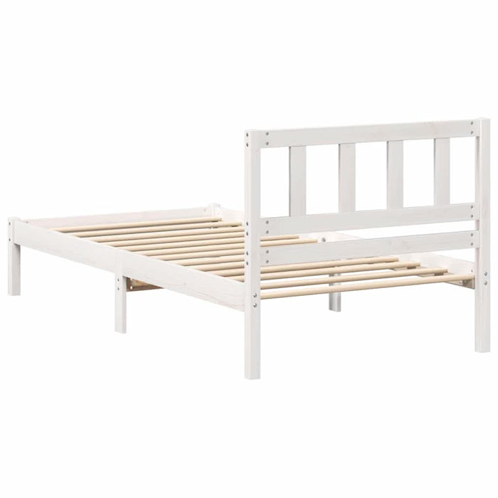 Cadru de pat cu headboard Maro 100 x 200 cm Lemn de pin masiv - WALTI WALTI