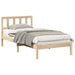 Cadru de pat cu headboard Maro 75 x 190 cm Lemn de pin masiv - WALTI WALTI