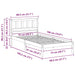 Cadru de pat cu headboard Maro 75 x 190 cm Lemn de pin masiv - WALTI WALTI