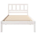 Cadru de pat cu headboard Alb 75 x 190 cm Lemn de pin masiv - WALTI WALTI
