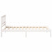 Cadru de pat cu headboard Alb 75 x 190 cm Lemn de pin masiv - WALTI WALTI