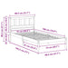 Cadru de pat cu headboard Alb 75 x 190 cm Lemn de pin masiv - WALTI WALTI