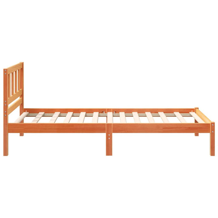 Cadru de pat Maroniu cerat 75 x 190 cm Lemn de pin masiv - WALTI WALTI