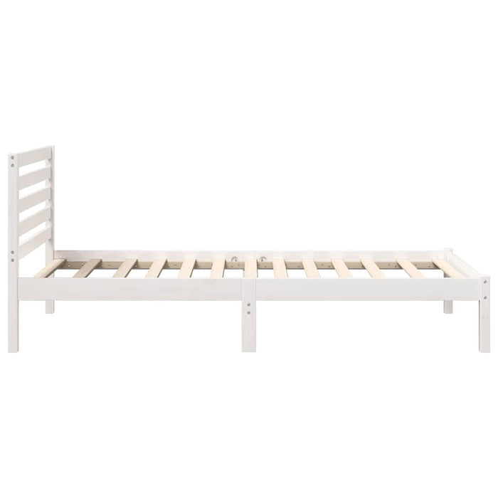 Cadru de pat cu headboard Alb 80 x 200 cm Lemn masiv de pin - WALTI WALTI