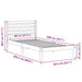 Cadru de pat cu headboard Alb 80 x 200 cm Lemn masiv de pin - WALTI WALTI