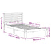 Cadru de pat cu headboard Alb 90 x 200 cm Lemn masiv de pin - WALTI WALTI