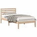 Cadru de pat cu headboard Maro 90 x 190 cm Lemn masiv de pin - WALTI WALTI