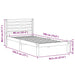 Cadru de pat cu headboard Maro 90 x 190 cm Lemn masiv de pin - WALTI WALTI
