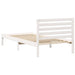 Cadru de pat cu headboard Alb 90 x 190 cm Lemn masiv de pin - WALTI WALTI